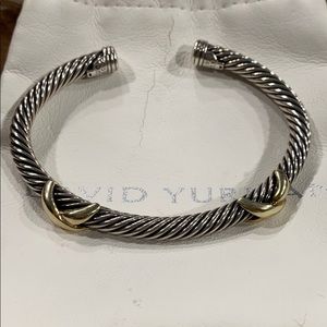 **SOLD**Double X Cable Cuff Bracelet**SOLD**
